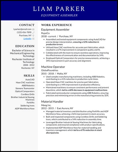 assembly resume example|5 Assembler Resume Examples That Made the Cut in 2024 .
